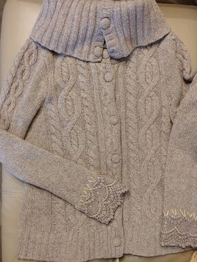 ANTHROPOLOGIE SLEEPING ON SNOW CARDIGAN L